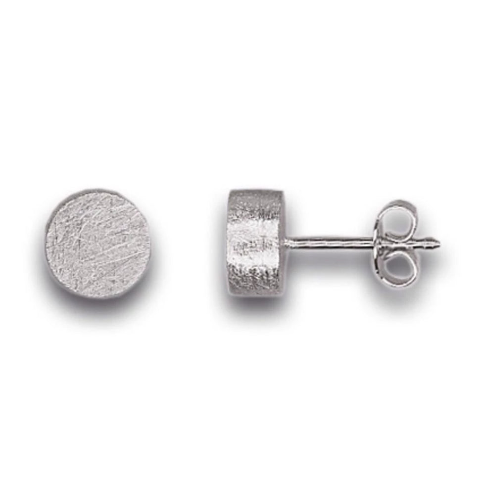 Small Silver Cylinder Earring